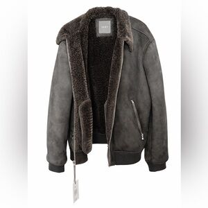 DKNY Men's Charcoal Bomber Jacket.